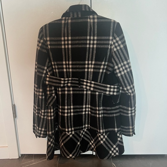 Plaid Wool Coat - Picture 3 of 4